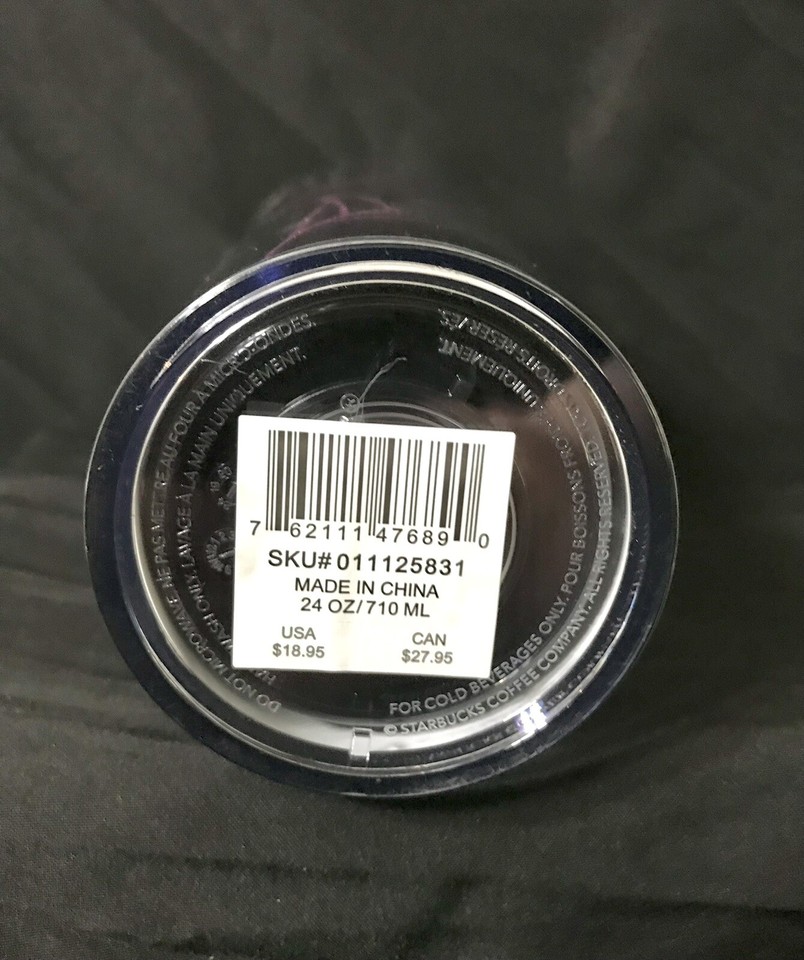 Starbucks 2021 Halloween Glow in the Dark Black Cat Tumbler 24oz *READ