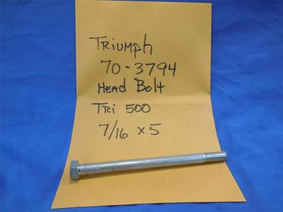 Triumph # 70-3794 Head Bolt Tri 500 7/16 X 5 70-3794, Long, C Models   NP309