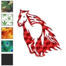 Horse Stallion Flames, Vinyl Decal Sticker, 40 Patterns 3 Sizes, 1060