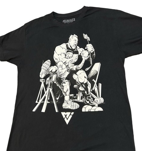 T-shirt Morjayz F*ck Your Treppiede unisex media nera manica corta grafica maglietta - Foto 2 di 8