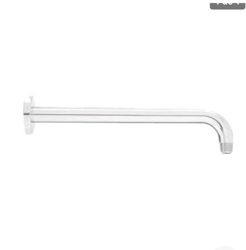 Signature Hardware 12" Modern Square Wall Mounted Shower Arm & Flange - Chrome - Picture 1 of 2