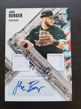 2022 Diamond Kings Jake Burger Material Signatures Dual Patch Auto White Sox