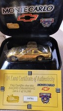 Nascar 50th Anniversary Monte Carlo 24 Karat Gold Plated Car 04781