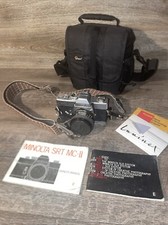 Minolta SRT MC-II 35mm film camera W/ Books And Case Read.