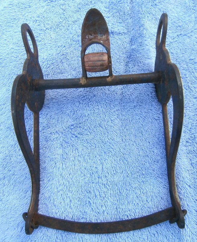 Old Antique Horse Head Concho Iron High Port Spade Horse Bit eBay