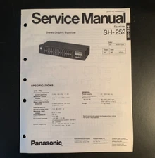 Panasonic SH-252 - Stereo Graphic Equalizer ORIGINAL Service Manual 1986