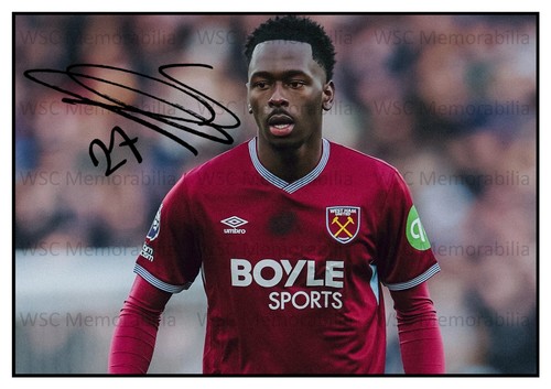 12392. Soungoutou Magassa Signed Pictures (A4 Prints) West Ham Monaco