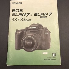 Canon Elan 7 - Elan 7 Date - Original User Instruction Manual 33 / 33 date EOS