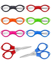 6 PCS Folding Scissors Small Stainless Steel Foldable Portable Mini Travel Kit