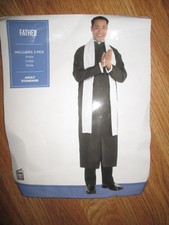 Mens FATHER PRIEST HALLOWEEN COSTUME standard size