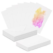 50 Sheets Watercolor Paper with Envelopes, 140lb/300 GSM Postcards Cold Press Pa
