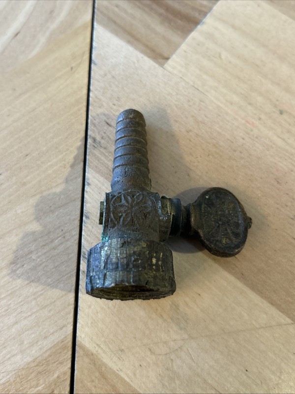 Antique Deco Brass Gas Valve