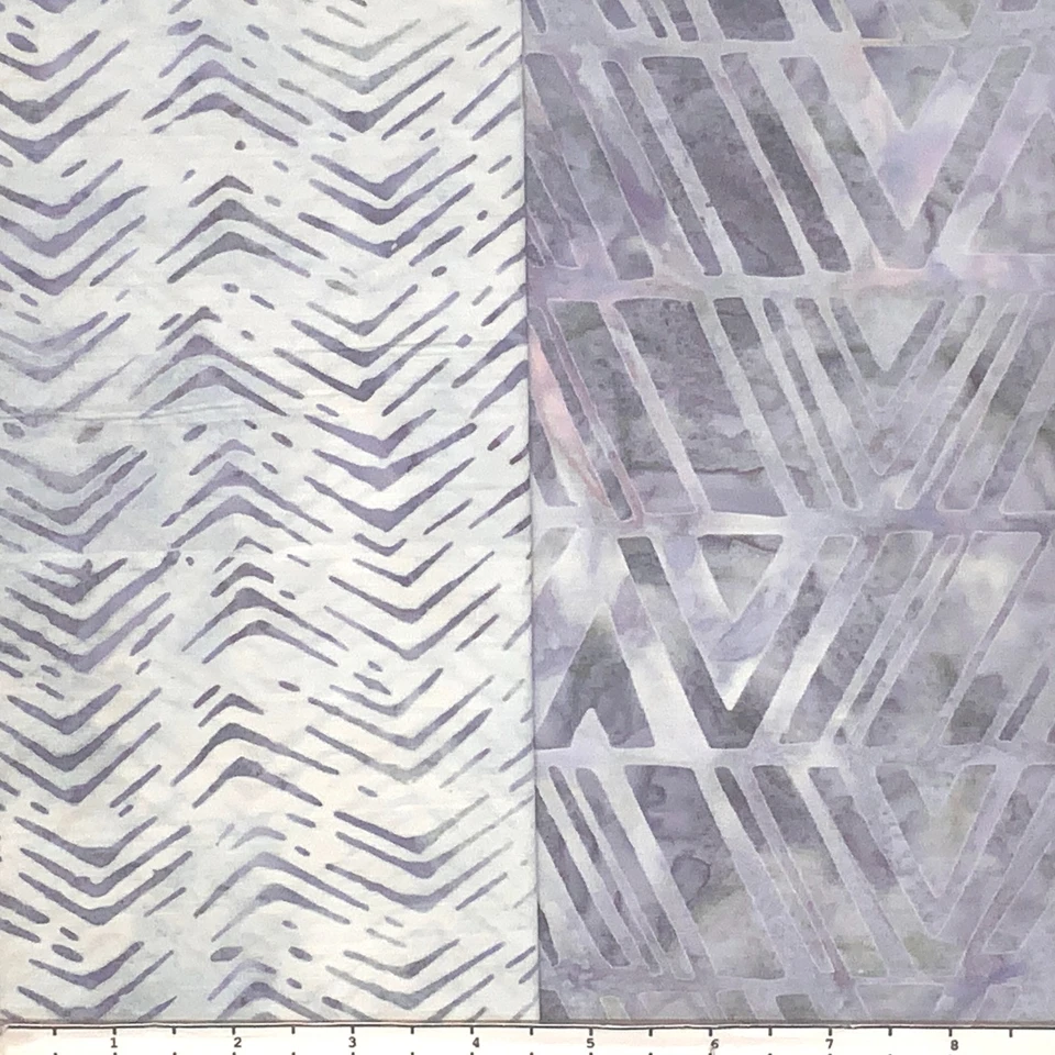 Paquete de 9 cuartos de grasa gris #1 tela Batik Lunn FQ 100 % algodón hecho a mano Foto 3 de 4