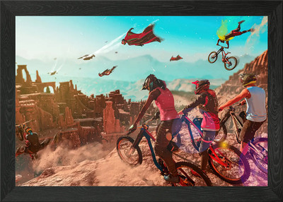 RIDERS REPUBLIC Spiel Gerahmtes Wandbild Poster Leinwanddruck Bild