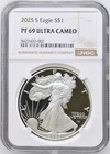 2025-W Proof $1 American Silver Eagle NGC PF69UC Brown Label