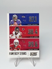 2020 Score FS-LJK Fantasy Stars Lamar Jackson Gold /50