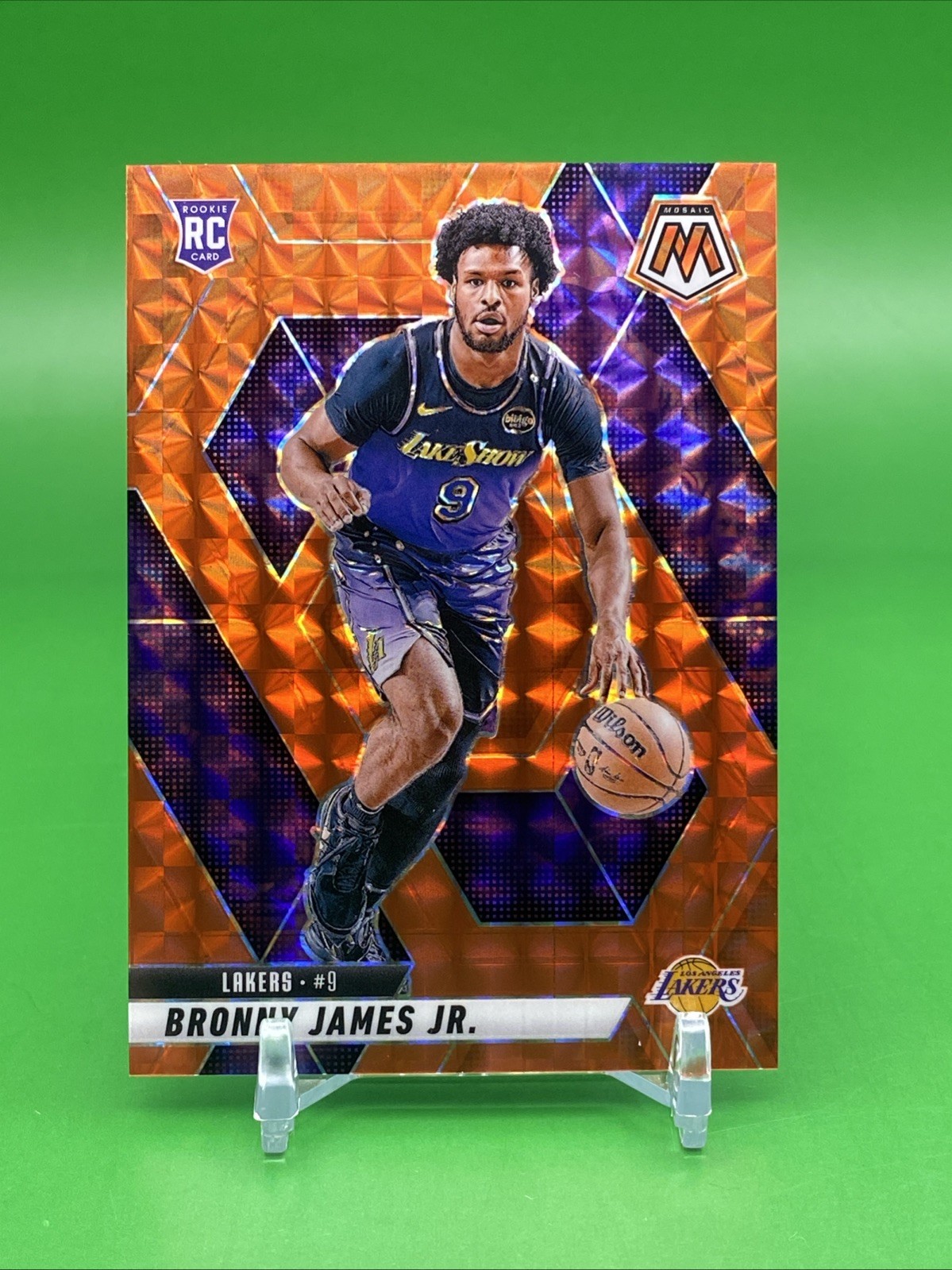 # /249 Bronny James Jr. 2024-25 Mosaic Orange Prizm Rookie Card No. 214 SP