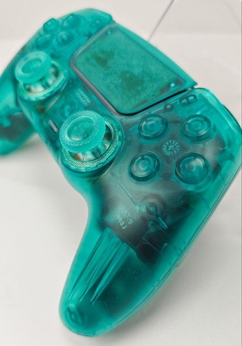 PS5 Clear Blue Dualsense Wireless Modded Controller LED+ClickyTMR From Japan - Picture 16 of 24