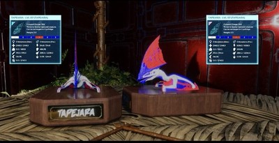 ARK Survival Ascended-Pair Red, White & Blue Pattern Dinosaur (PVE Game Service)