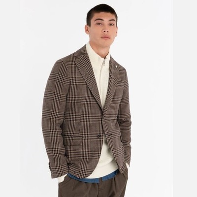 Manuel Ritz Nuvola Wales Wool Blend Slim Blazer