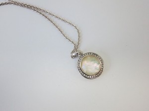 Ippolita Stella Sterling 925 Mother Of Pearl Lollipop Necklace w/Pave Diamonds