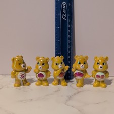 Care Bears 5pc Small Plastic Figurine Set Funshine Cheer Tenderheart Grumpy
