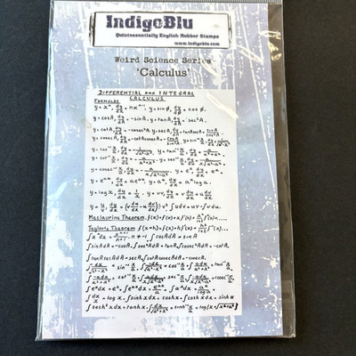 IndigoBlu Calculus Math Nerd Weird Science UM Cling Rubber Stamp Differential