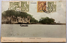 INDOCHINA POINTE PAGODE TONKIN 1906 POST CARD NINH BIHN L'ARRIVEE