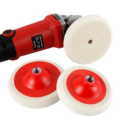 2PCS Verdickt Wool Polierpad Filzscheibe Polierscheibe M14 Polishing Wheel