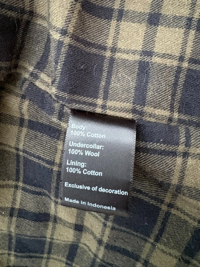 Huckberry Flint and Tinder Hudson Jacket Waxed Waterproof Flannel Lining, Large - product detail image 3