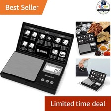Digital Gram Scale Matte Black 1000g/0.1g Backlit LCD Pocket Food Jewelry