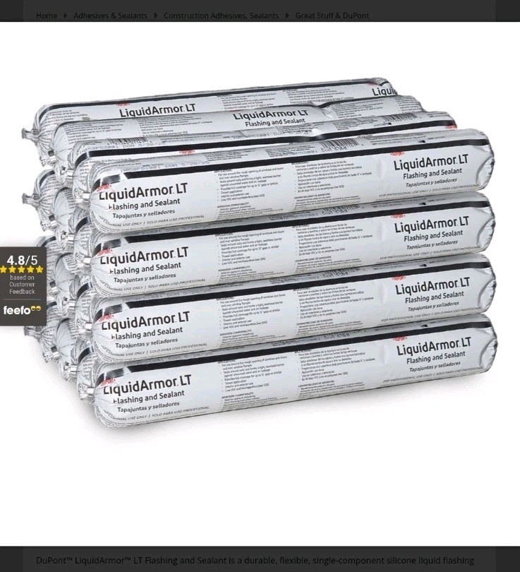 DuPont™ LiquidArmor™ LT Low-Temperature Flashing & Sealant 20 oz Sausage EXPIRED
