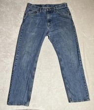 Wrangler 96501DS Men  s Jeans 33x30 Regular Fit Blue Denim 100 Cotton Cowboy