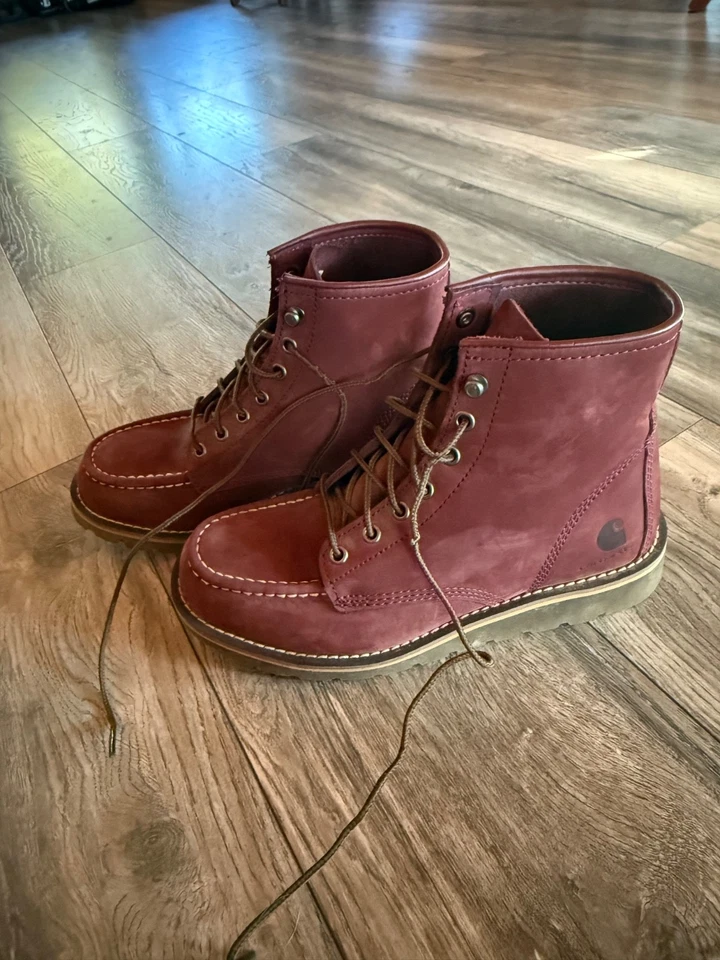 Botas de trabajo para mujer Carhartt FW6023-W cuña punta de acero talla 8 rojas ancho M Foto 2 de 4