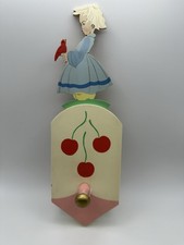 VERY RARE* 1950’s Kleur & Profiel Children’s Girl Red Bird Coat Hat Rack Holland