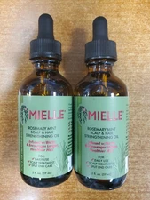 2 Pk: Mielle Organics Rosemary Mint Scalp/Hair Strengthening Oil 2oz ea E16B