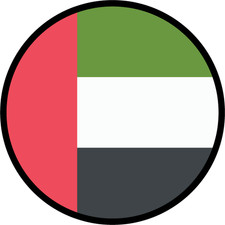 United Arab Emirates Flag Circle Sticker Decal