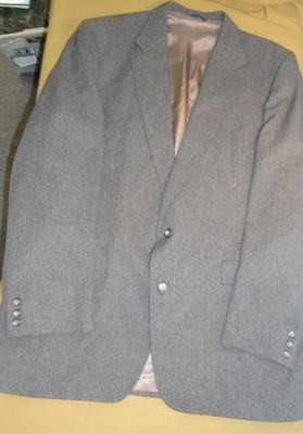 CIRCLE S COWBOY WESTERN STYLE SUIT 100% POLYESTER JACKET GRAY 44L