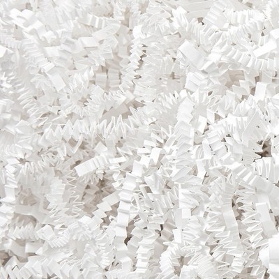 2 LB Crinkle Cut Paper Shred Filler White Crinkle Shredded Paper for  Box -