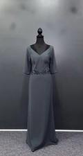 Jade Couture By Jasmine Women  s Size 06 Gray Iron Mother Of The Bride Dress