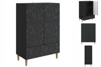 Sideboard Wohnzimmer Schrank Schwarz 66X34,5X95 Cm Holzwerkstoff