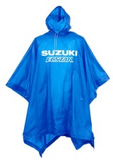 Adult Rain Poncho Blue Festival Waterproof Reusable Raincoat Mac Cover & Hood