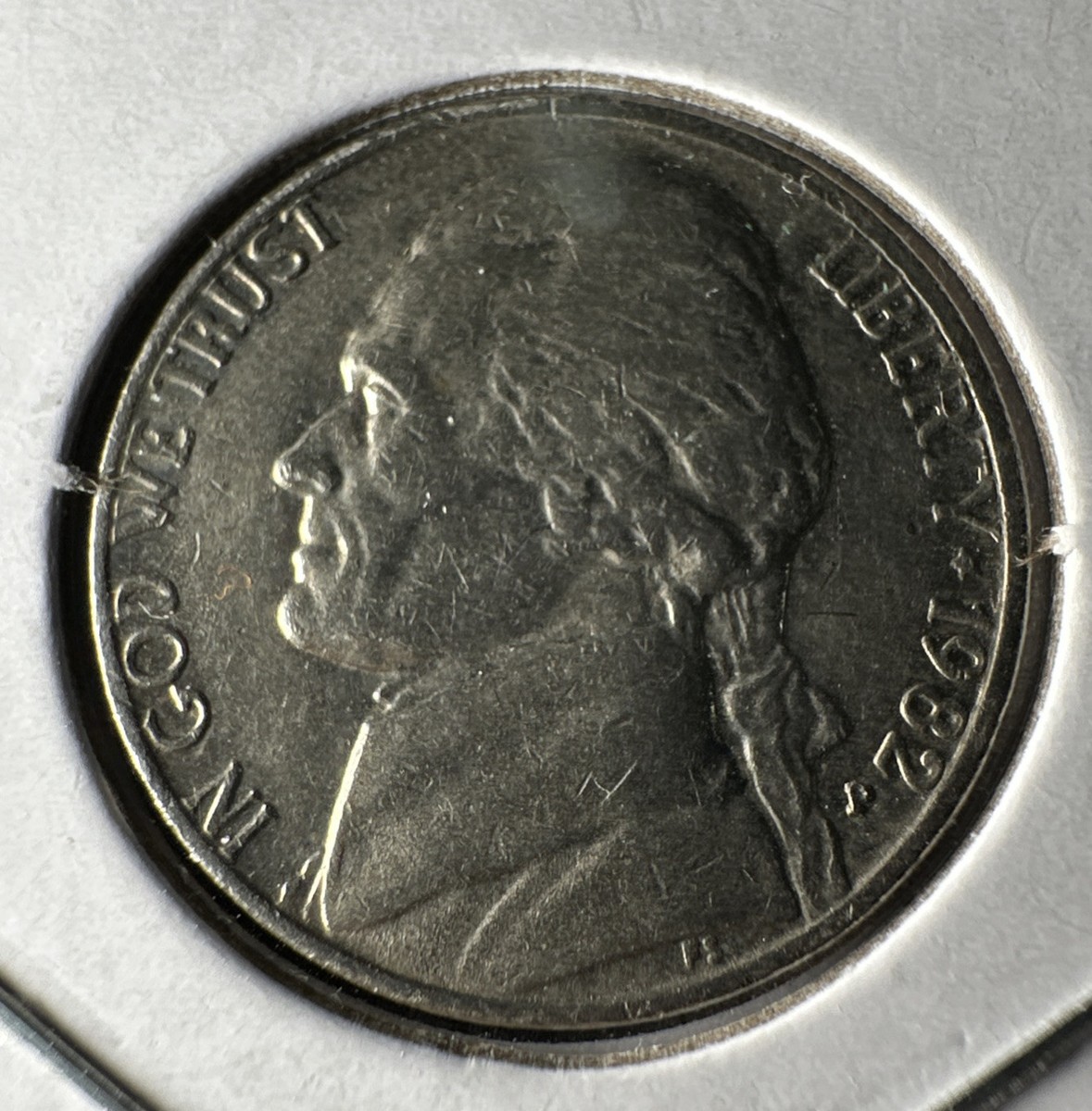 1982 P Nickel Struck Thru Grease Error DDO/DDR | eBay