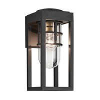 Wandleuchte AußEn Laterne H: 33 Cm IP44 Schwarz E27 Eckig Rustikal Lampe Hof