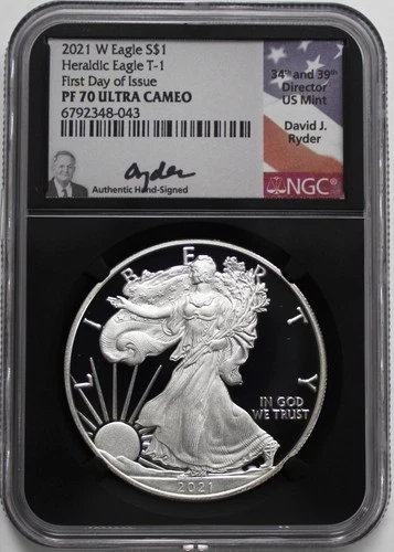 Photo of a 2021-W American Silver Eagle Proof from an eBay listing that sold on Jul 22, 2026