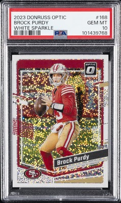 2023 PANINI DONRUSS OPTIC WHITE SPARKLE #168 BROCK PURDY PSA 10 | eBay