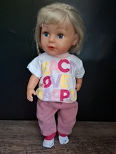 Upcycling Anziehsachen f&uuml;r Puppen 43 cm 3tlg Handmade SetUnikat(K18)