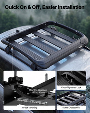 Roof Rack Cargo Basket 38x38x5.59 in Heavy Duty 150 lbs Universal Carrier for SU