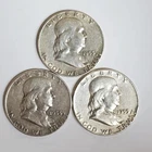 1953 P,D,S Franklin Half Dollars 90% SILVER (3 Coin Set) **Exact Coins** #00-35