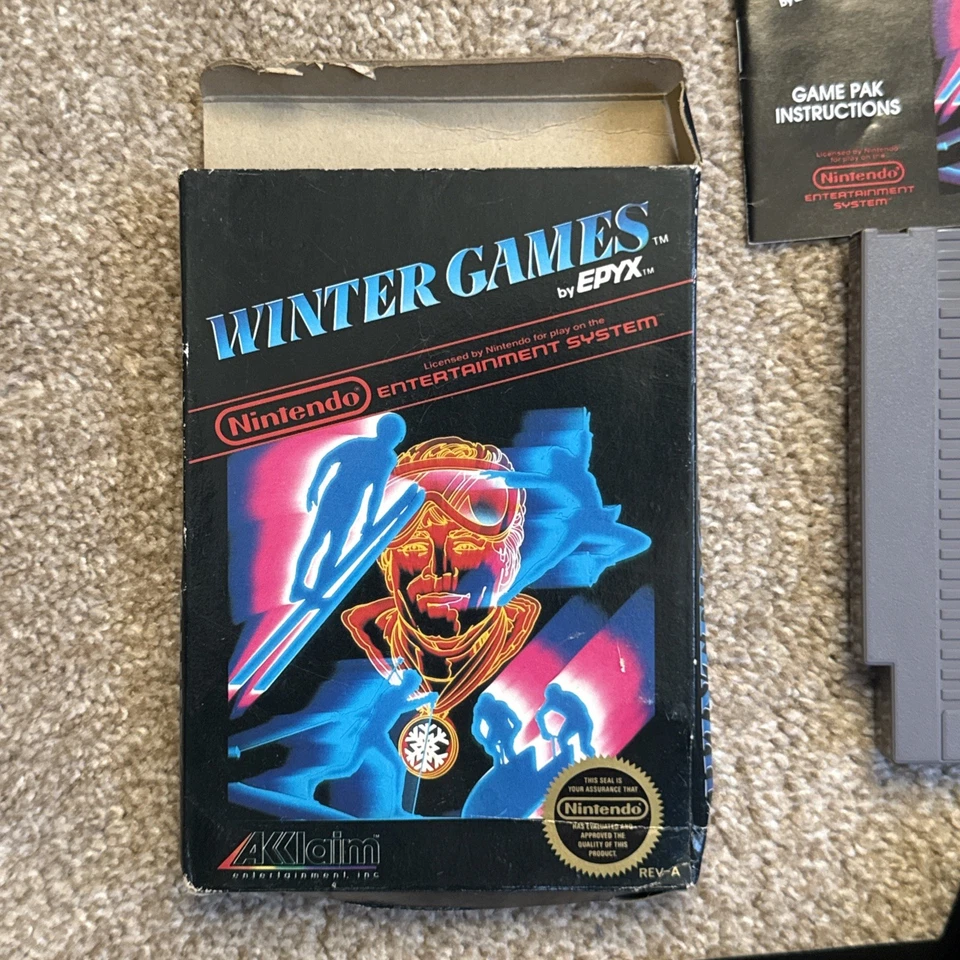 Winter Games NES Nintendo Complete CIB - Image 2 of 4